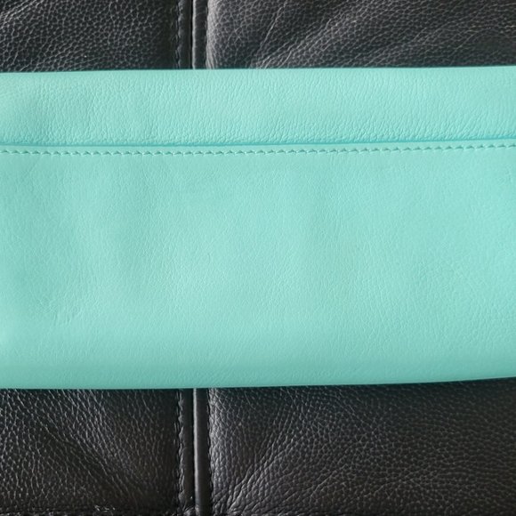 TIFFANY BLUE CALF SKIN LONG WALLET - Picture 8 of 9
